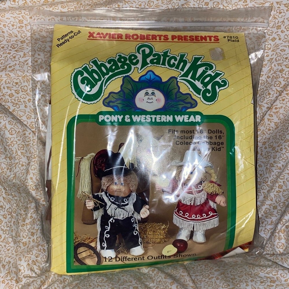 Cabbage patch patterns 12 outfits pony western wear Xavier Robert’s authentic